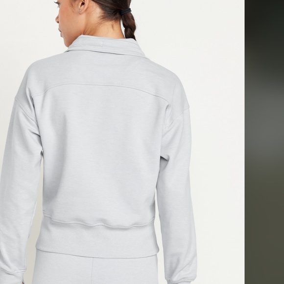NWT OLD NAVY Dynamic Fleece Half Zip Color Gray Size LARGE - Picture 2 of 5